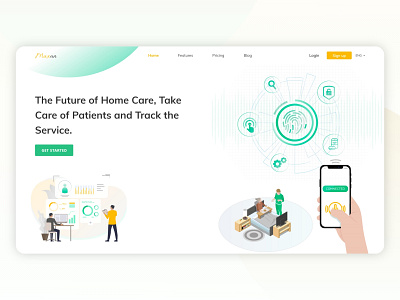 Maxan - Health Care Website Landing Page app design app development branding design illustration landing page logo mobile app ui uxui design vector web design web development