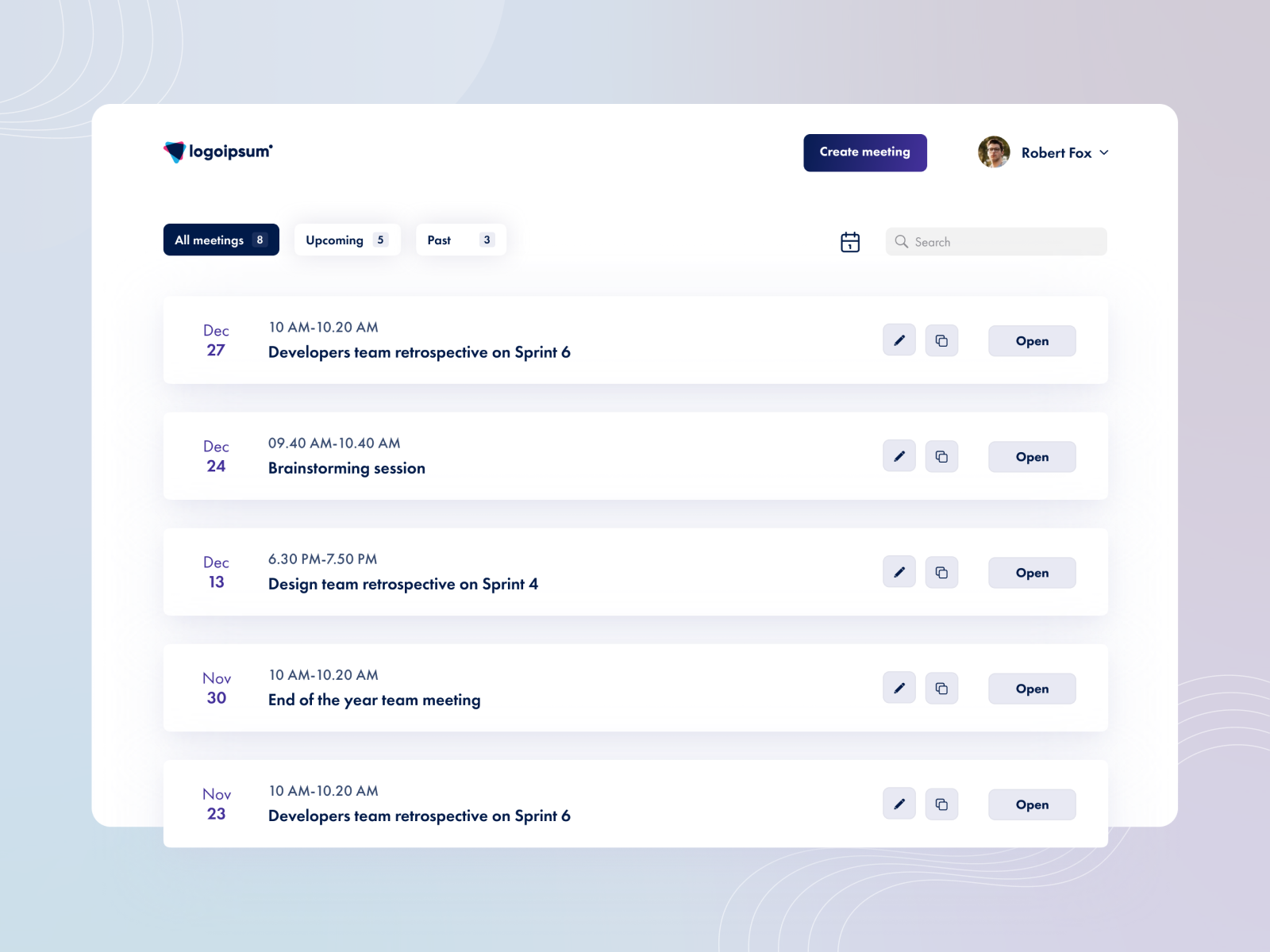 [E-learning] Meeting planner UI/UX design by Codebridge Technology, Inc ...