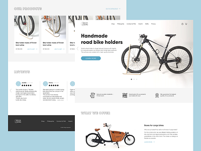 [Landing page] design for bicycle accessories brand