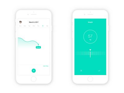 Health Management - Weight app statistics ui weight