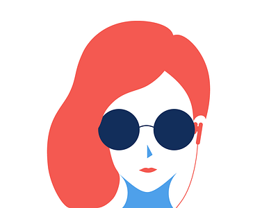 Red Hair girl illustration redhead