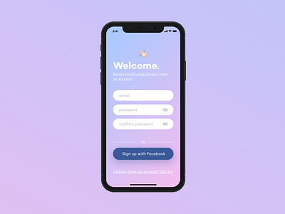 Daily UI #001 - Sign Up 001 app daily ui dailyui iphone iphone x sign sign up ui design up ux x