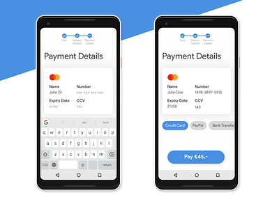 Daily UI #002 - Credit Card Checkout 002 daily dailyui design google google pixel material material design materialdesign pixel ui ux