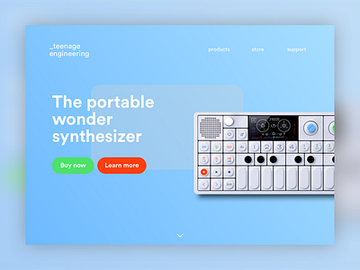 Daily UI #003 - Landing Page 003 dailyui dailyui003 design op 1 teenage engineering visual