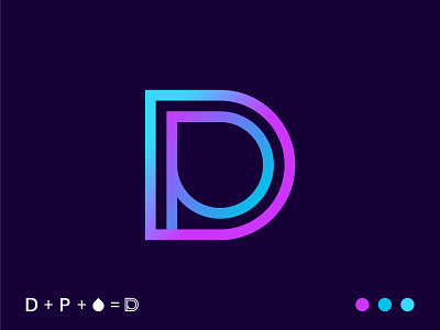 d p water drop logo