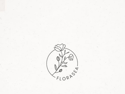 Flower logo design, creative logo design, lined logo design