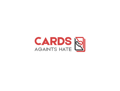 Cards against hate logo design card logo crypto illustrator logo creativity logos design