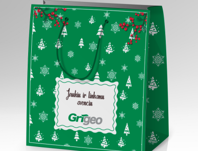 Christmas gift bag design