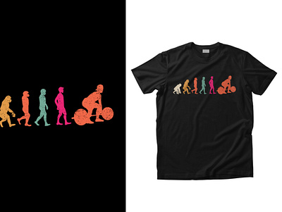 T-Shirt Design | Gym T-Shirt Design | Evolution T-Shirt Design emulation t shirt design fitness tshirt free free t shirt design gym gym t shirt design gym vector t shirt design tshirt tshirt graphic tshirts. workout t shirt design