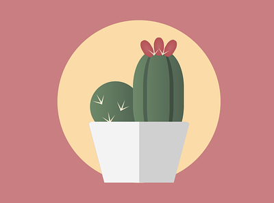 Potted Cactus cactus code art illustration potted plant pure css succulent