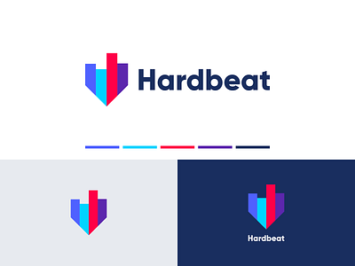 Hardbeat Music Streaming brand branding brandmark business concept icon identity logo logomark logotype music podcast responsive service streaming