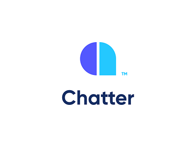 Chatter Branding brand branding brandmark call chat concept flat geometric icon identity logo logomark logotype team video