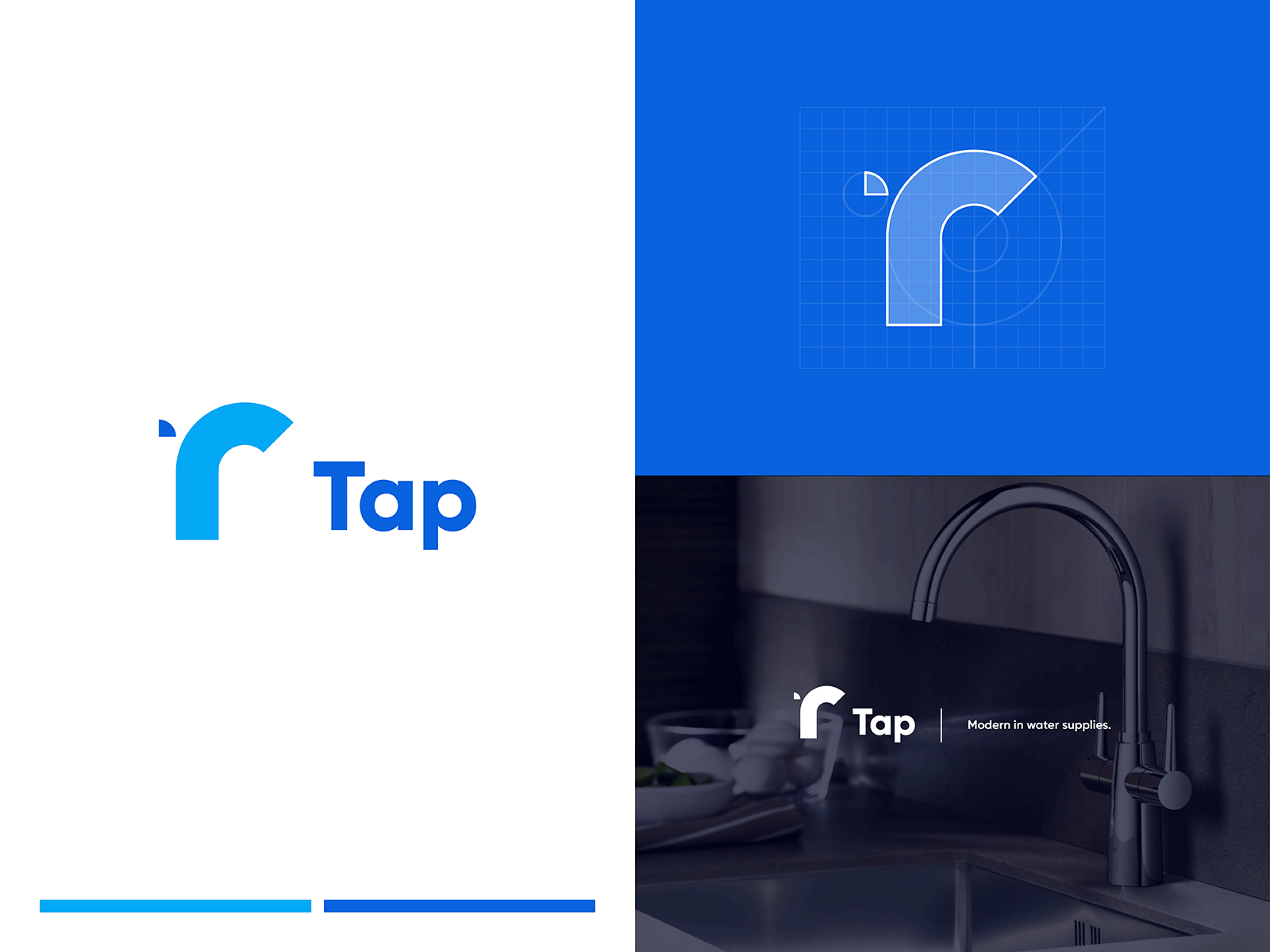 Tap Branding analog blue brand branding brandmark color concept construction cyan icon identity logo logomark logotype tap water
