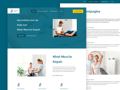 Mind-Muscle Repair web design clean interaction design physiotherapy sport therapy ui design web design website