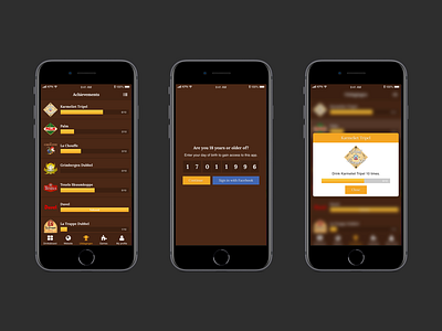 Beer Companion™ Concept App achievements age app beer concept design facebook game ios iphone project splashscreen