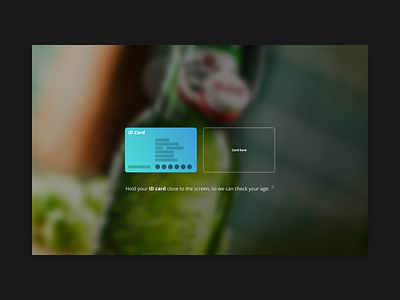#47/100 Splash beer card concept green id identify iphone x nfc prototype sensor splash splash page ui