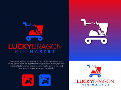 Lucky Dragon branding design graphic design logo vector