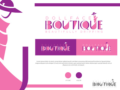Dollface Boutique branding design fashion graphic design illustration logo logodesign typography ui ux vector