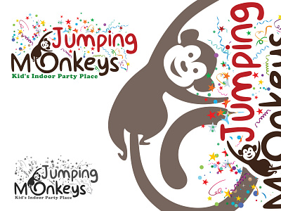 Jumping Monkeys graphic design illustration logo vector