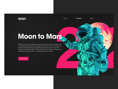 m o o n • t o • m a r s design interface mars moon nasa ui visual web