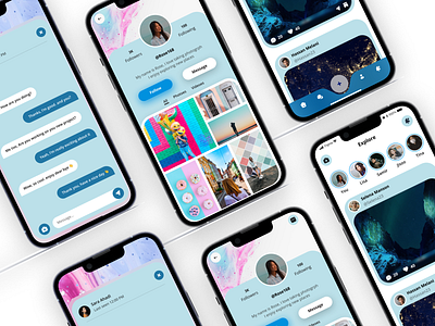 Social Media App Design ui