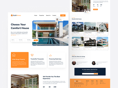 Real Estate Landing Page app branding design graphic design icon illustration landing page logo typography ui ux vector web