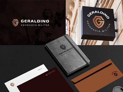 Geraldino Advocacia | Visual Identity black branding design lawyer logo military shield shield logo visual identity