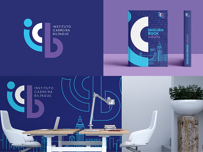 ICB Idiomas | Visual Identity branding clean cute design happy language school logo visual identity