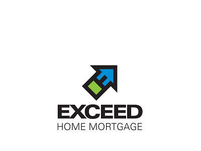 Exceed Home Mortgage logo brand design brand identity home identity identity branding logo mortgage realestate