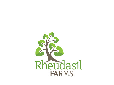 Rheudasil Farms logo brand design brand identity buiding construction custom development green home identity identity branding logo modern realestate sustainable