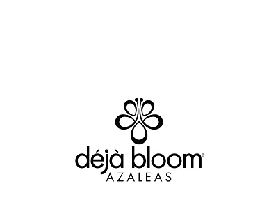 Deja Bloom logo azalea brand design brand identity flower gardening identity identity branding logo nursery retail typography