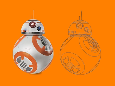 Star Wars BB8 Realistic Vector branding design illustration product design vector