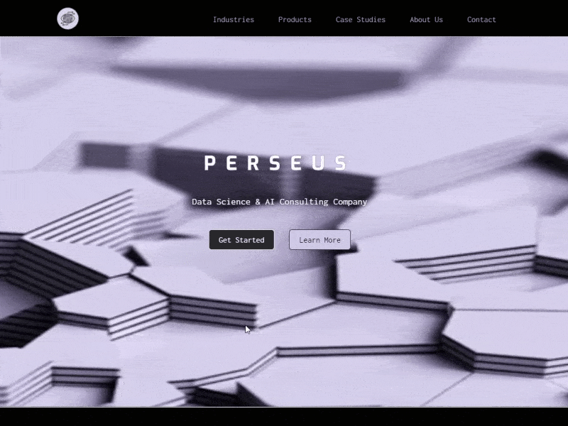 Perseus - Hero Page branding design product design ui ux