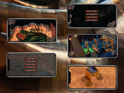 Steampunk 3D Chess Game 3d product design ui ux
