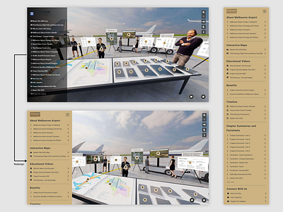 Melbourne Airport Virtual Information Center UI Redesign I 3d branding design product design ui ux