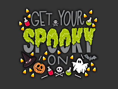 Graphic Sticker Design affinity designer digital illustration graphic design halloween illustration lettering procreate stickermule stickers typography