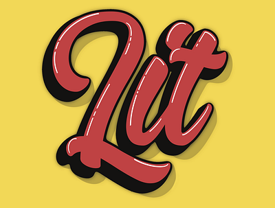 Lit branding graphic lettering procreate typogaphy