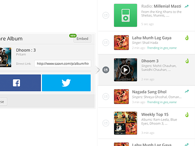 Saavn for Firefox feed firefox music recommendations trending