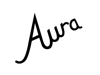 Aura aura lettering typography
