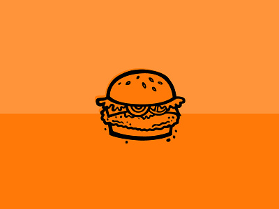Cheeseburger Icon art direction burger burger icon cheeseburger food handdrawn icon design illustration junk food orange vector vector art