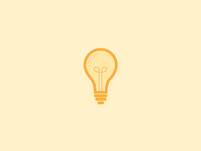 Amber Light Bulb Illustration