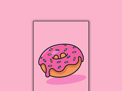 Donut Vector art clean design flat graphic design icon illustration illustrator minimal