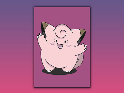 Clefairy Vector Art art clean design flat graphic design icon illustration vector