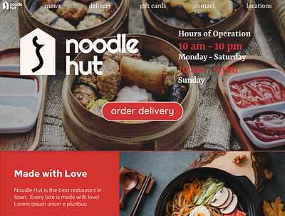 Noodle Hut | restaurant template website