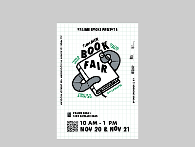 Summer Book Fair Poster branding illustration