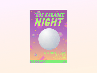 80s karaoke night flyer design flyer