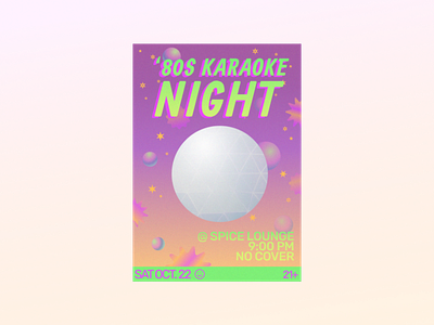 80s karaoke night flyer