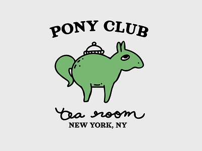 Pony Club Tea Room Logo animation design flyer illustration logo web design