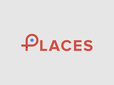Places blue cross logo pin place places red