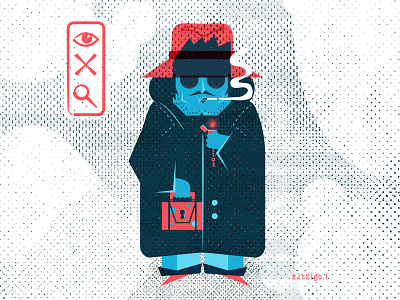 👀 Eye Spy 🕵🏼‍♂️ 2020 blue design espionage illustration jacksonville red spy vector